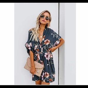 🆕Button Down Short Sleeves Casual Dress with Belt